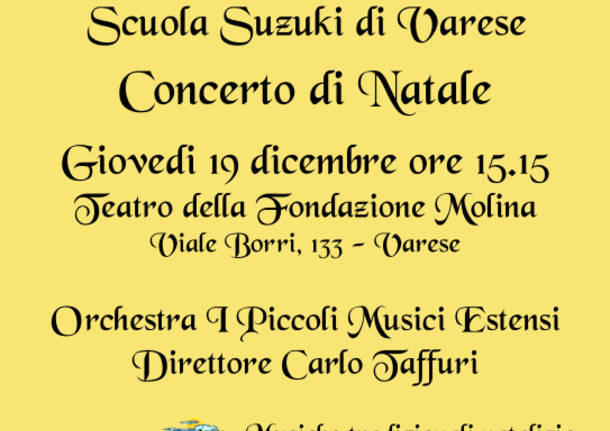 Concerti di Natale con I Piccoli Musici Estensi - Fondazione Molina