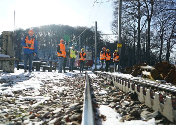 I lavori per la nuova ferrovia del Monte Generoso