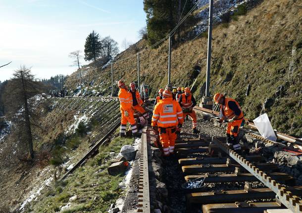 I lavori per la nuova ferrovia del Monte Generoso