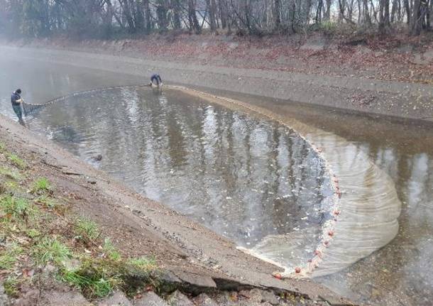 lavori al canale villoresi