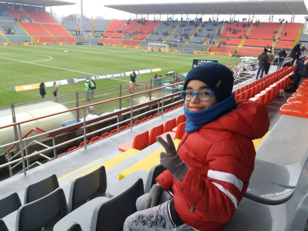 Un pomeriggio allo stadio: il regalo di Filippo Sgarbi al piccolo Lorenzo