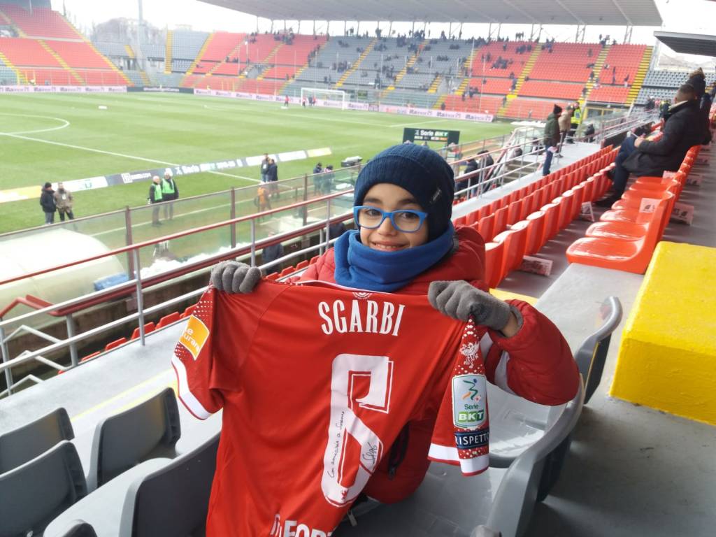 Un pomeriggio allo stadio: il regalo di Filippo Sgarbi al piccolo Lorenzo