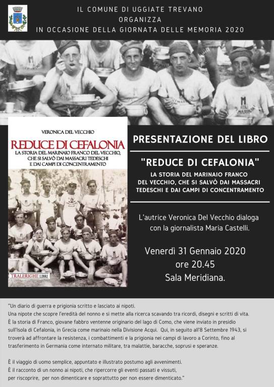 Presentazione del libro \"Reduce di Cefalonia\" di Veronica Del Vecchio