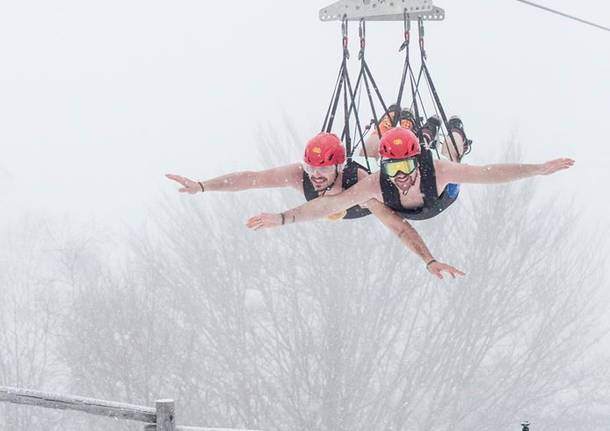 "Cimento in volo” alla Lago Maggiore Zipline