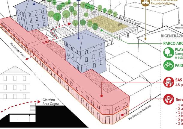 Il progetto di campus diffuso a Biumo InferioreIl progetto