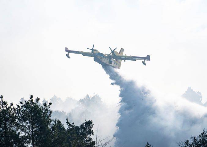 Canadair in azione a Sesto Calende