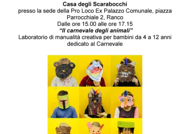 IL CARNEVALE DEGLI ANIMALI - Laboratorio di manualità creativa dedicato al  Carnevale - Cosa Fare a Varese