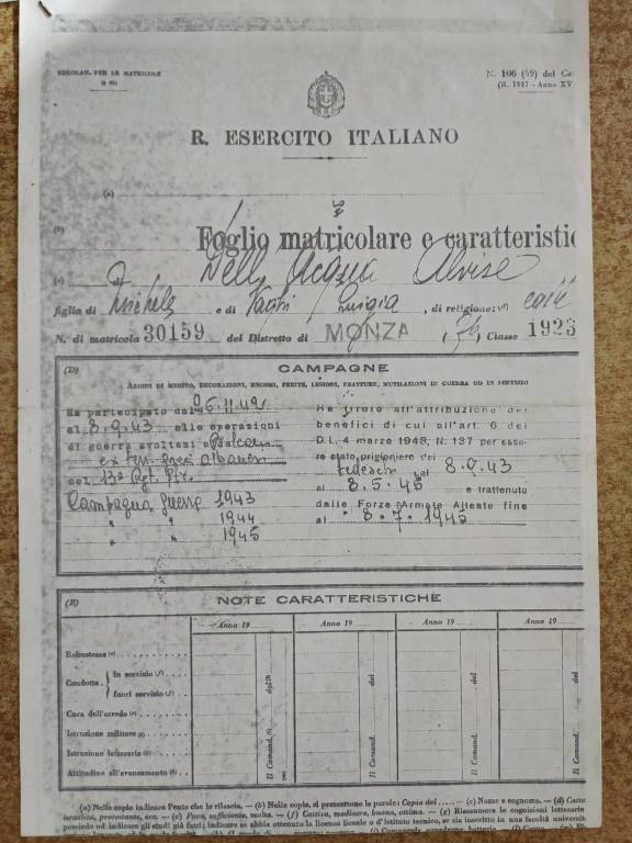 Dante e Alvise, ex - deportati raccontati da documenti storici