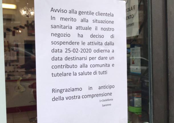 Diversi negozi cinesi chiusi a Saronno