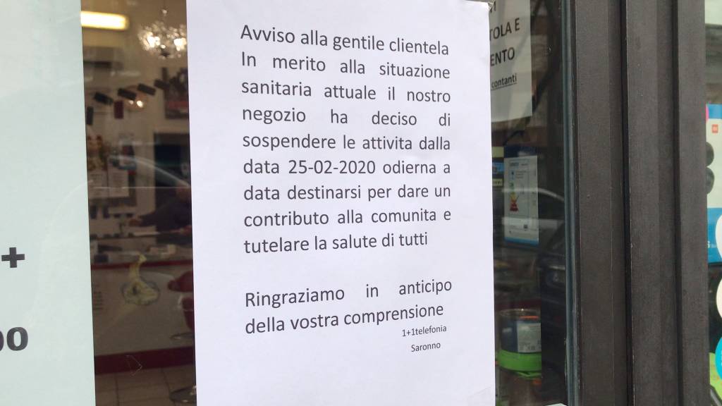 Diversi negozi cinesi chiusi a Saronno