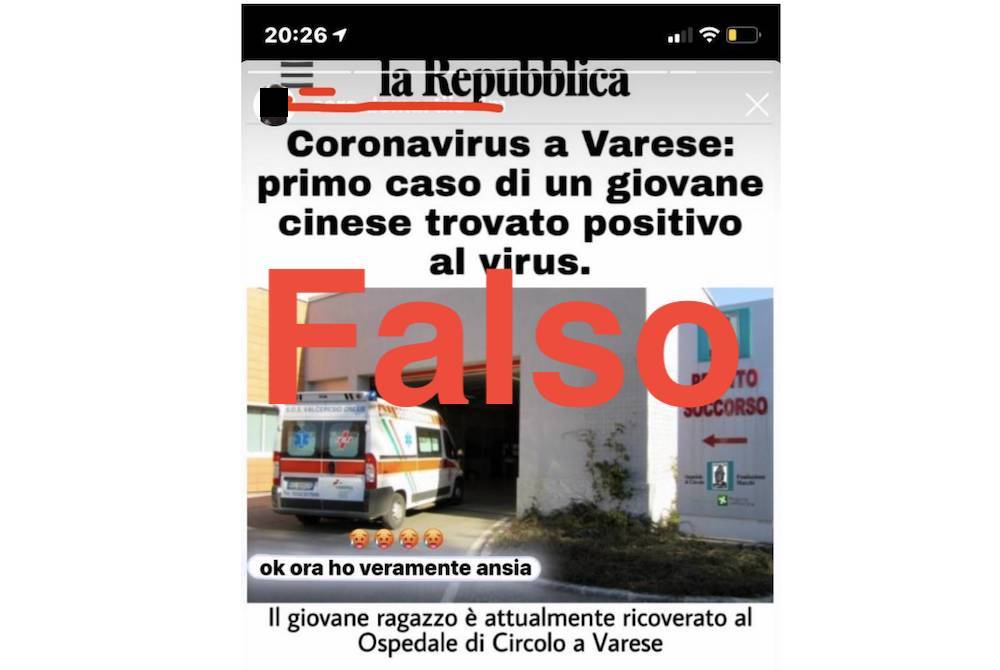 Fake coronavirus