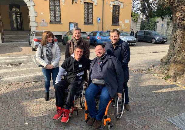 Il sindaco di Casciago Mirko Reto "disabile" per un giorno