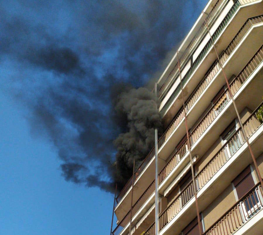 Incendio palazzina Solbiate Arno