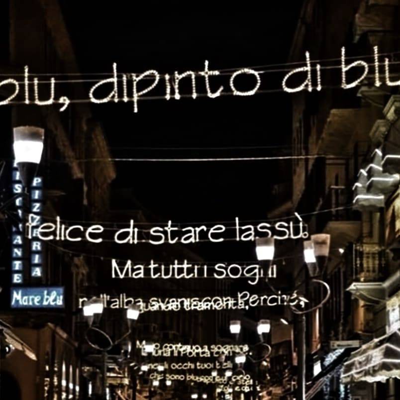 Luminarie "Nel blu dipinto di blu" a Sanremo 