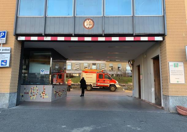 Maltempo all'ospedale di Luino