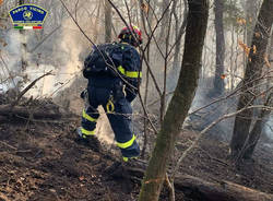 volontari parco ticino incendio lentate