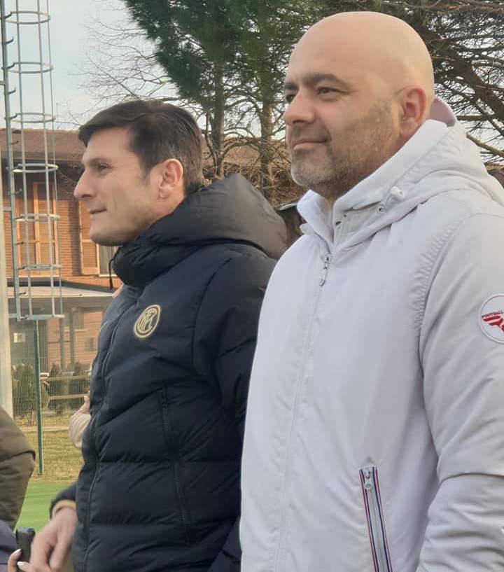 Zanetti in visita al centro sportivo di Cislago 
