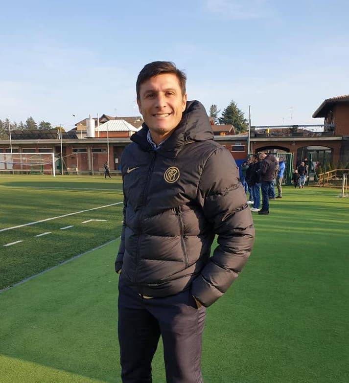 Zanetti in visita al centro sportivo di Cislago 