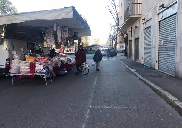 Il mercato di Saronno, deserto