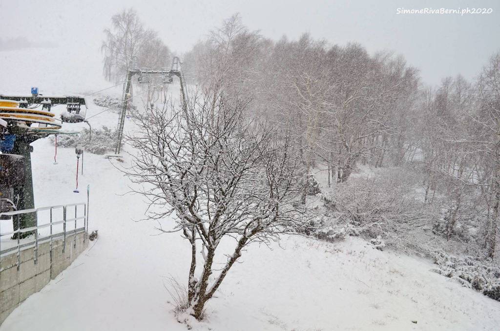 La neve in forcora - foto simone riva berni