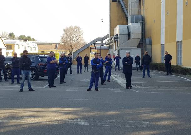 Protesta lavoratori Leonardo