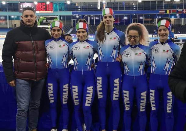 Tre uboldesi vestono i colori della Nazionale Italiana di pattinaggio su ghiaccio In Olanda