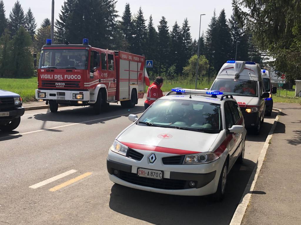 Il saluto al personale dell’ospedale di Tradate