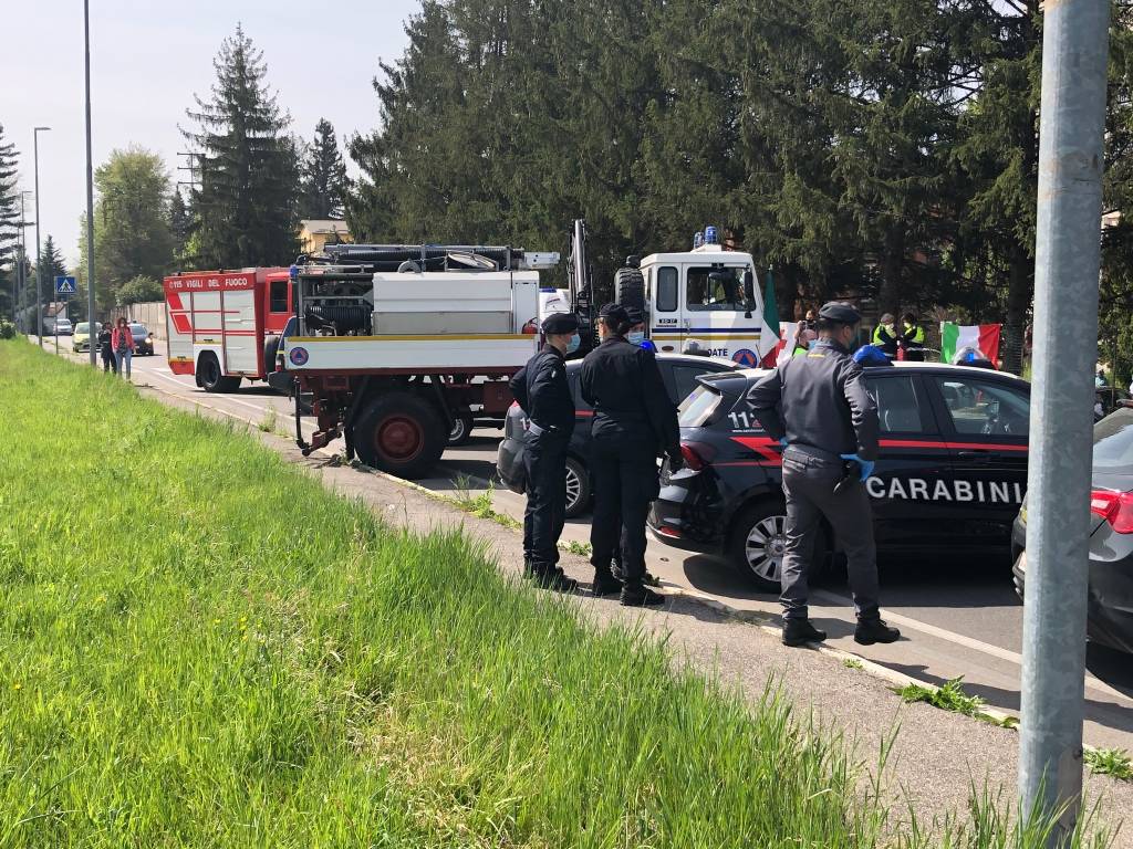 Il saluto al personale dell’ospedale di Tradate