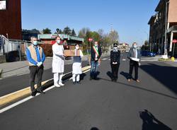 La città porta omaggi all'Ospedale di Busto