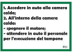 Test drive-through: tamponi direttamente dalle auto ai pazienti già dimessi al Pot di Bollate