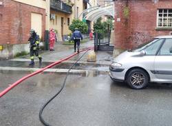 Incendio in via Torino a Legnano