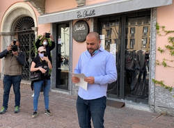 La protesta degli esercenti a Busto Arsizio