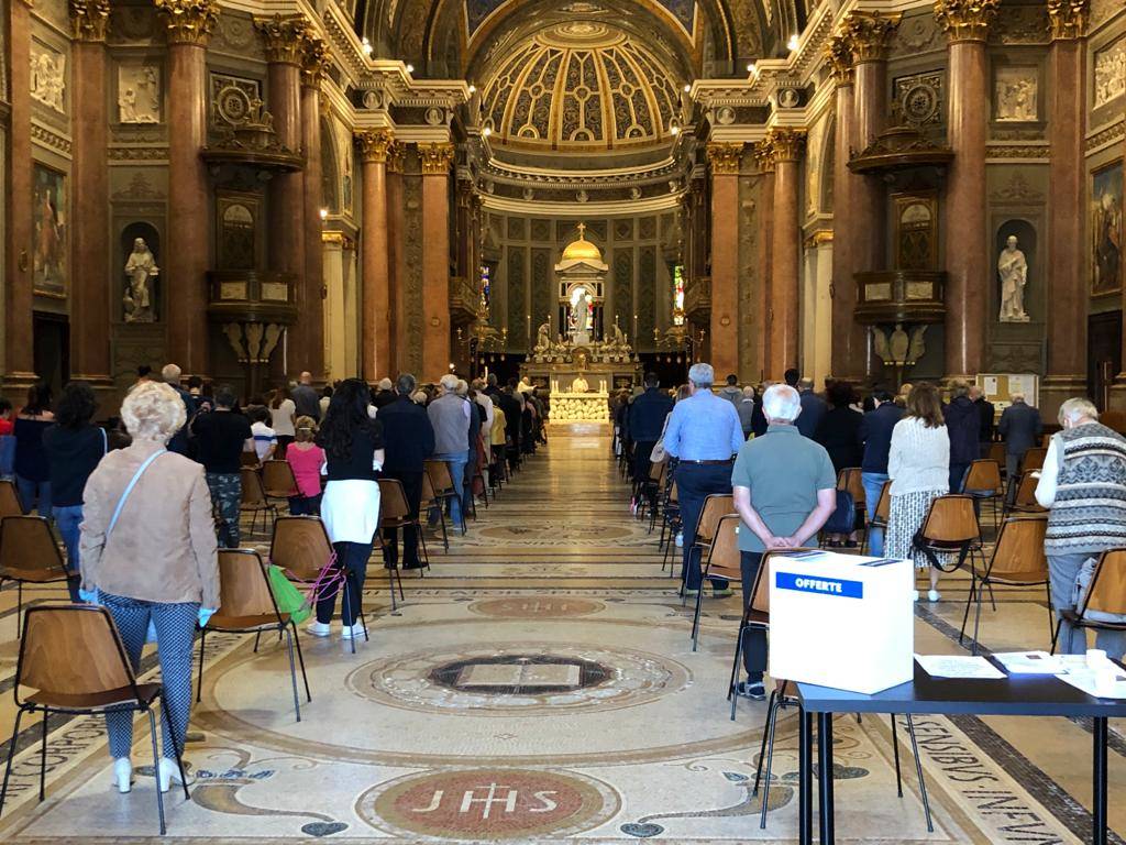 La ripresa delle messe domenicali 