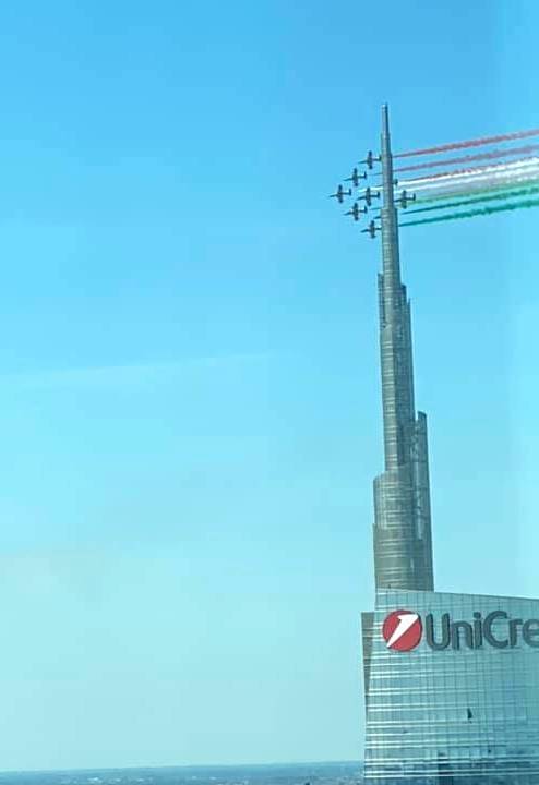 Le frecce tricolori su Milano
