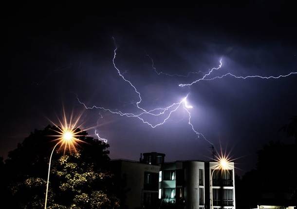 Temporale e lampi e Gallarate 