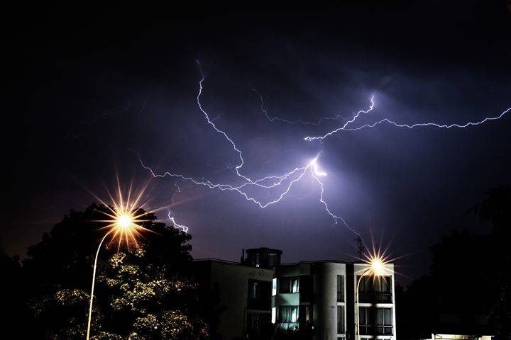 Temporale e lampi e Gallarate 