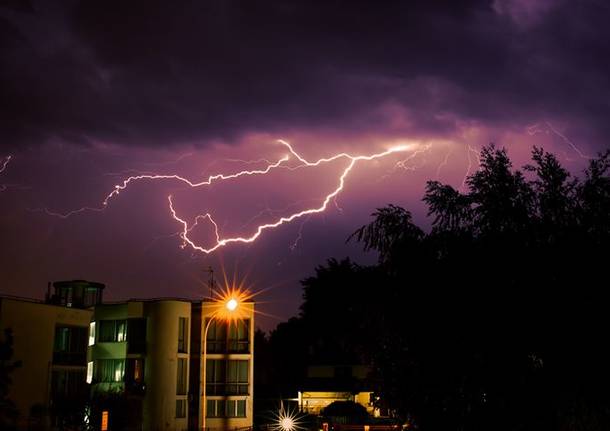 Temporale e lampi e Gallarate 