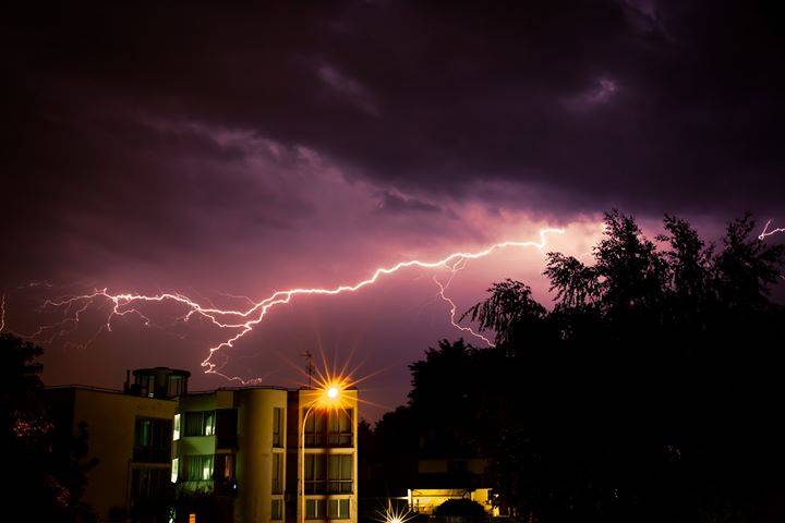 Temporale e lampi e Gallarate 