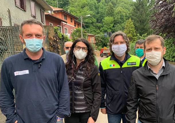 Alluvione Alto Varesotto: sopralluogo della delegazione di Regione Lombardia