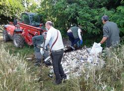 cacciatori di san giorgio e canegrate ripuliscono il parco del roccolo