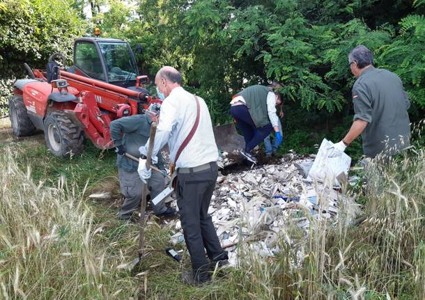 cacciatori di san giorgio e canegrate ripuliscono il parco del roccolo