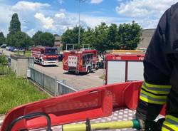 Incendio Dairago - vigili del fuoco legnano