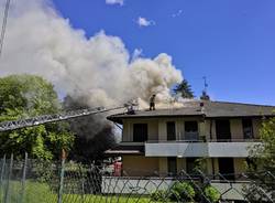 Incendio in una casa ad Albizzate