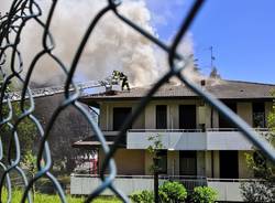 Incendio in una casa ad Albizzate