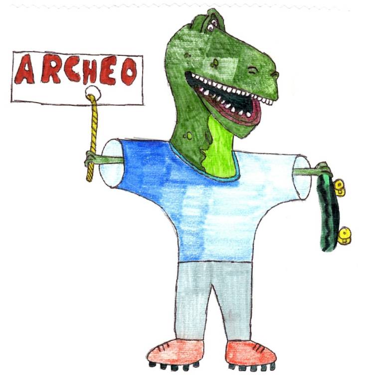 mascotte archeo di riccardo