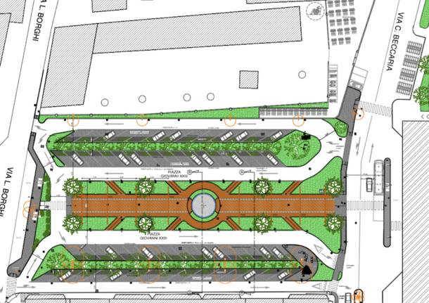 Progetto piazza Giovanni XXIII Gallarate stazione