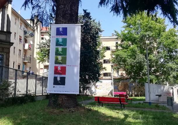 striscione a rescaldina per anna maria mozzoni