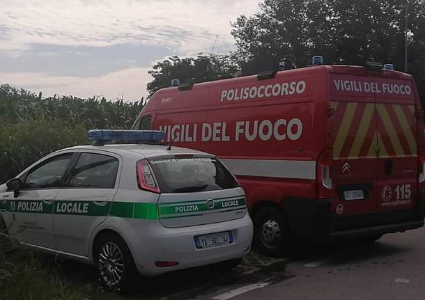 Vigili del fuoco di Lazzate al lavoro