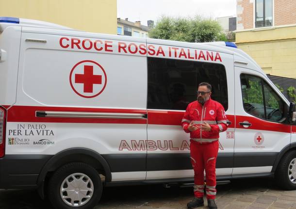 Inaugurazione della nuova ambulanza della Croce Rossa di Legnano