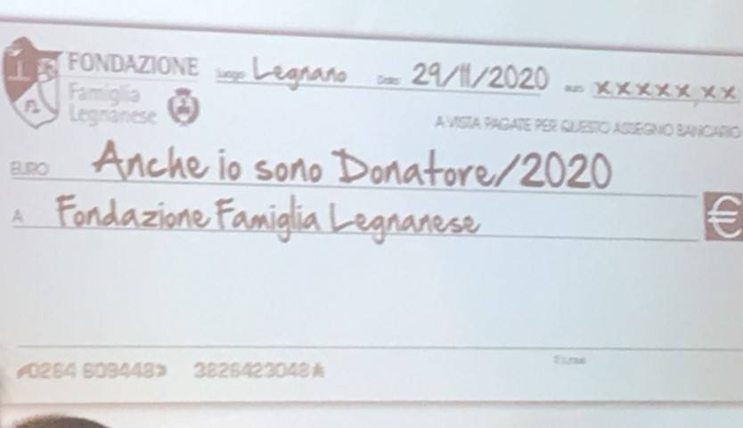 Fondazione Famiglia Legnanese: serata del Donatore